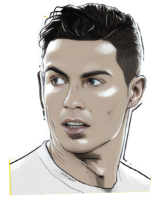 CAJA STICKERS CR7 x 25 (unidades)