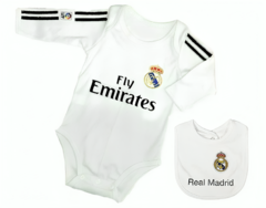 BODY PARA BEBÉ MANGA LARGA REAL MADRID + BABERO