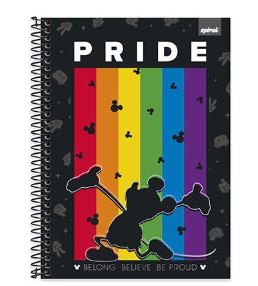 Caderno universitário capa dura Mickey Pride