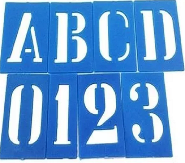 Molde de Letras vazadas e números kit 7,5cm pintura