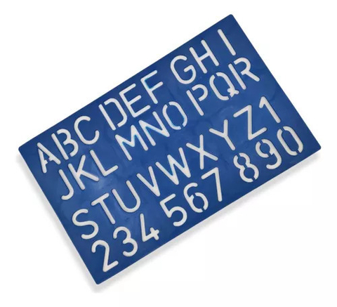 Normógrafa conjunto vazado alfabético numérico escolar