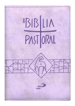 Nova Bíblia Pastoral média couro lilás zíper