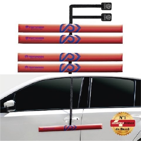 Kit Door Guard for Car - 4 unit Red