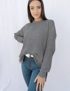 Sweater Oversize Boston Gris - comprar online