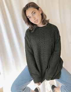 Sweater Oversize Boston verde - comprar online