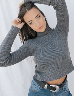 Sweater Beca Morley Crop Gris - comprar online