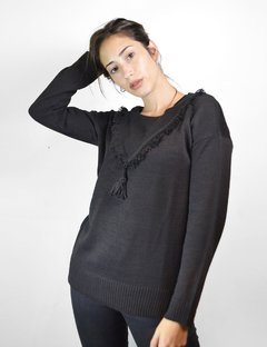 Sweater Pompon Black - comprar online