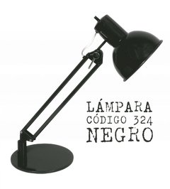 LÁMPARA DE ESCRITORIO EN METAL - COLOR PLATIL O NEGRO - CÓD. 324 (VER VARIANTE DE COLOR) - NAVARRA Home