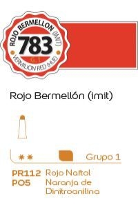 Tempera Alba G1 18ml. (783) Rojo Bermellon