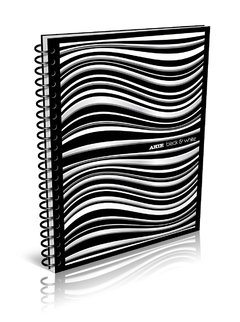Cuaderno 29/7 Arte black & white RAYADO