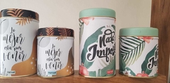 Latas redondas para yerba o azucar - Chez Deco