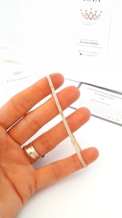 Pulsera Tejida 2 mm Plata y Oro - comprar online