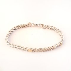 Pulsera Panter 5 mm Plata y Oro - comprar online