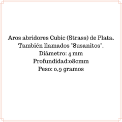 Aros Abridores Cubic Plata - tienda online