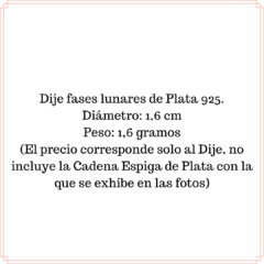 Dije Fases lunares Plata - comprar online