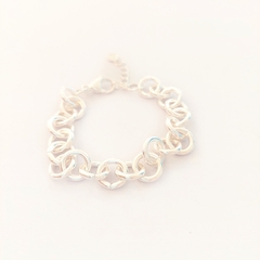 Pulsera Circulos Acero Blanco en internet