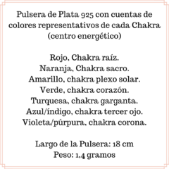 Pulsera Chakras Plata - tienda online