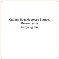 Cadena Soga Acero Blanco - tienda online