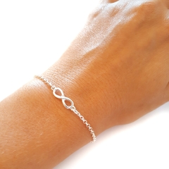 Pulsera Infinito (1,8cm) Plata