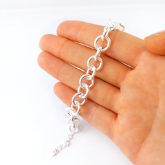 Pulsera Circulos Acero Blanco