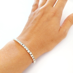 Pulsera Strass Acero Blanco - comprar online