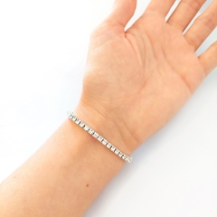 Pulsera Strass Acero Blanco - Joyas MG Plata y Oro