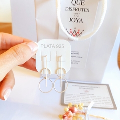 Aros Cecilia Plata 925 - tienda online