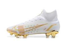 Nike superfly cheap white and gold