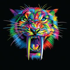 Tríptico Tigre watercolor - comprar online