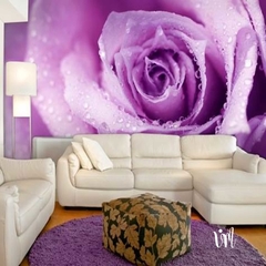 Mural rosa lila