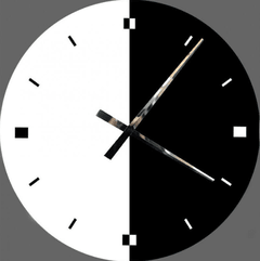 Reloj de Pared Impacto Bicolor 02 en internet
