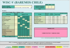 Corrector WISC V Escala de Inteligencia de Wechsler para Niños (Baremos Chilenos)