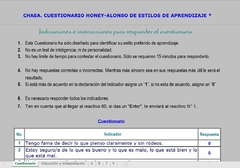 Cuestionario Honey Alonso de Estilos de Aprendizaje - CHAEA