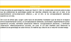 Imagen de CORRECTOR TEST KOLB -Estilos de Aprendizaje-