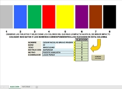Test de Luscher -Colores- Corrector Excel- (Versión Básica)