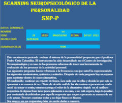 Scanning Neuropsicológico de la Personalidad (SNP)