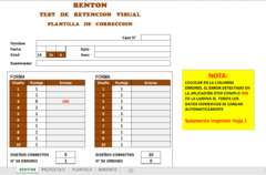 BENTON - TEST DE RETENCION VISUAL