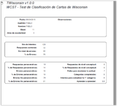 SOFTWARE Test de Wisconsin - comprar online