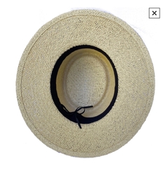 Sombrero - Pampa rafia con pluma - Lamarque