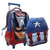 MOCHILA CAPITÃO AMERICA COM ESCUDO DE CARRINHO