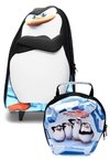 MOCHILA PINGUIM COM LANCHEIRA 3D DE CARRINHO