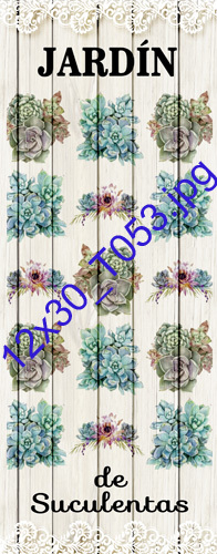 Láminas para decoupage autoadhesivas 12x30 Modelo TA053