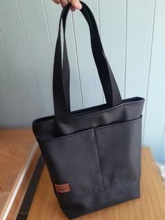 Bolso de cuerina negro - comprar online