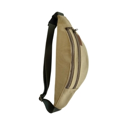 Riñonera beige lona - comprar online