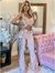 Conj. Nina cropped e calça c/ cinto rosê Vanessa Lima - comprar online