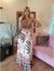 Vestido longo c/ bordado e cinto Vanessa Lima - comprar online