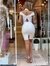 Vestido midi Jacquard Off white Max Glamm - comprar online