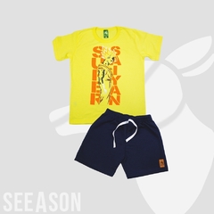 Conjunto Infantil Masculino Dragon Ball Amarelo - Seeason
