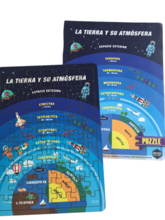 PUZZLE EDUCATIVO: LA TIERRA Y SU ATM�SFERA DE 48 O 70 PIEZAS