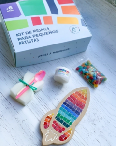 Kit de Mosaico para pequeños artistas cohete - Malka Juegos